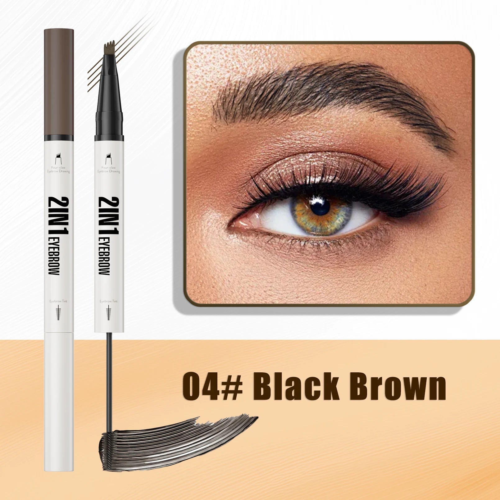 Hello Kiss 2-in-1 Waterproof Microblading Eyebrow Pen – 4 Tips