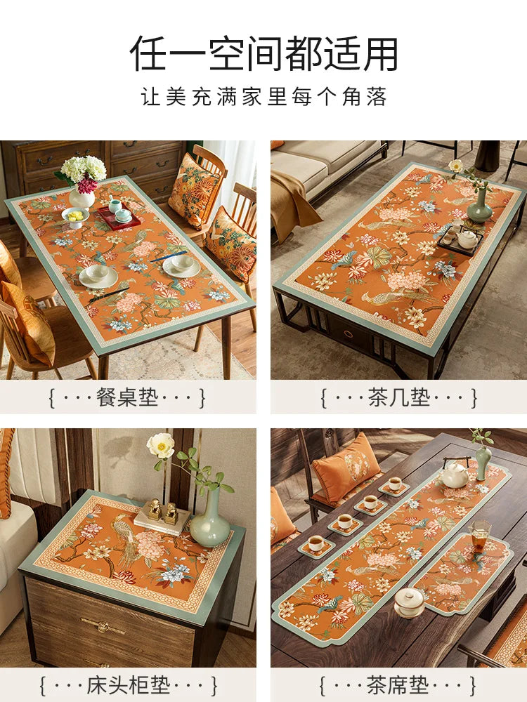 American Retro Light Luxury TV Cabinet Side Cabinet Waterproof Pad Oil Anti-ironing No-wash Leather Table Mat Oasis Select