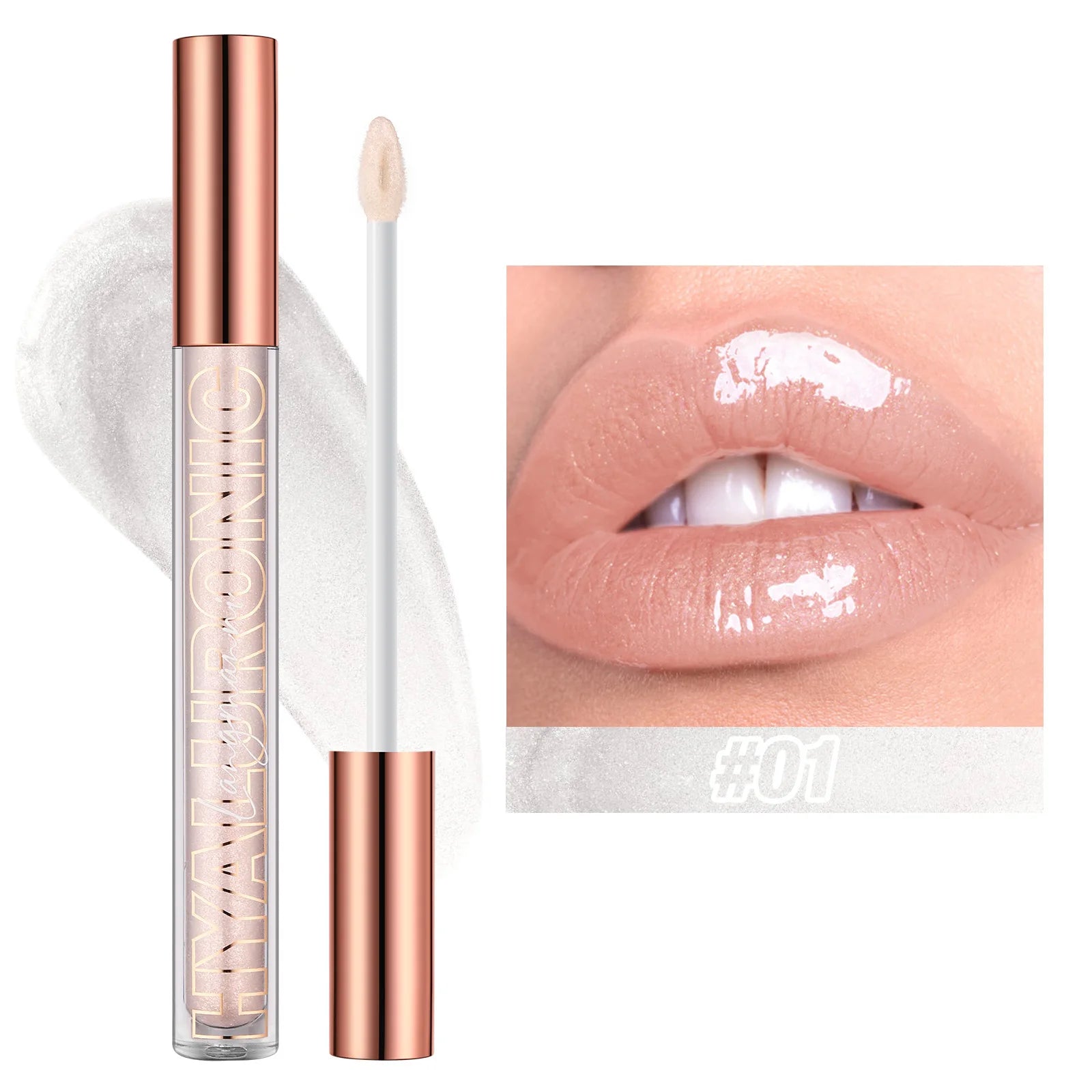 Hyaluronic Acid Glitter Lip Gloss – 8 Shades | Langmanni
