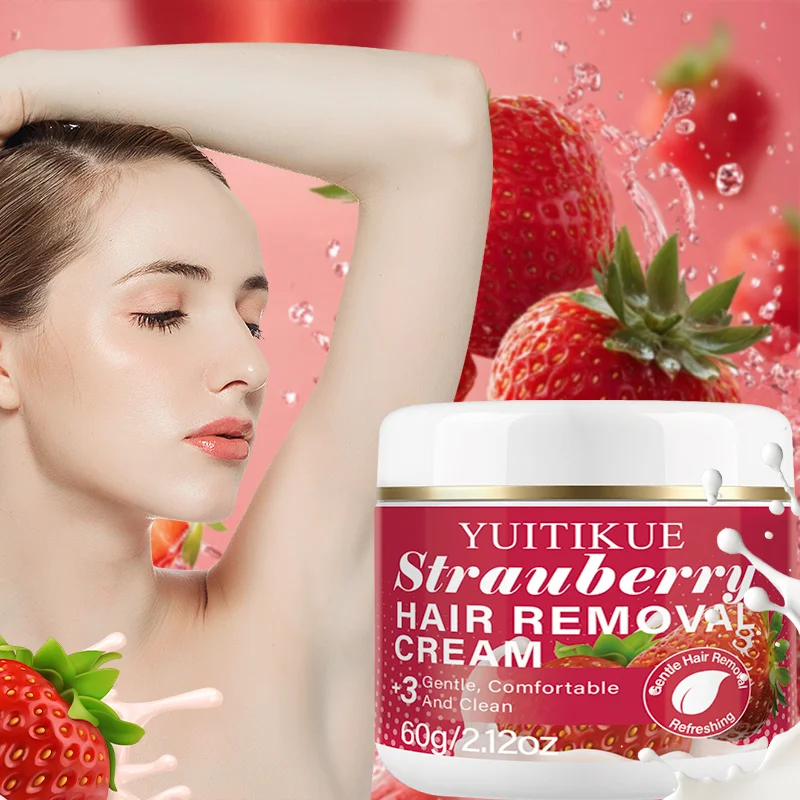 YUITIKUE Strawberry Hair Removal Cream – Sensitive Skin 60g