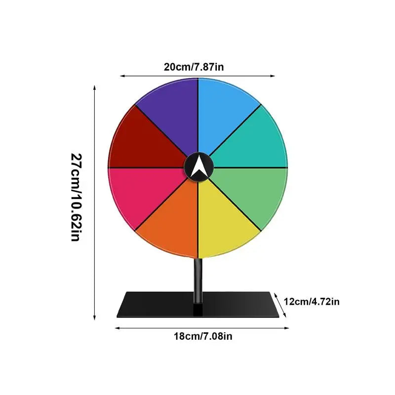 Prize Wheel Dry Erase Spin Wheel Spinner Game Color Roulette Wheel Heavy Duty Editable Spin Wheel ForPrizes Tabletop Prize Wheel Oasis Select
