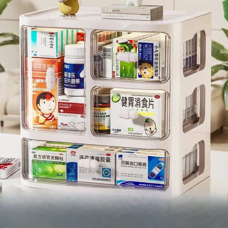 Storage box, multi-layer dust-proof drawer style medicine cabinet, household storage, regular medicine box Oasis Select
