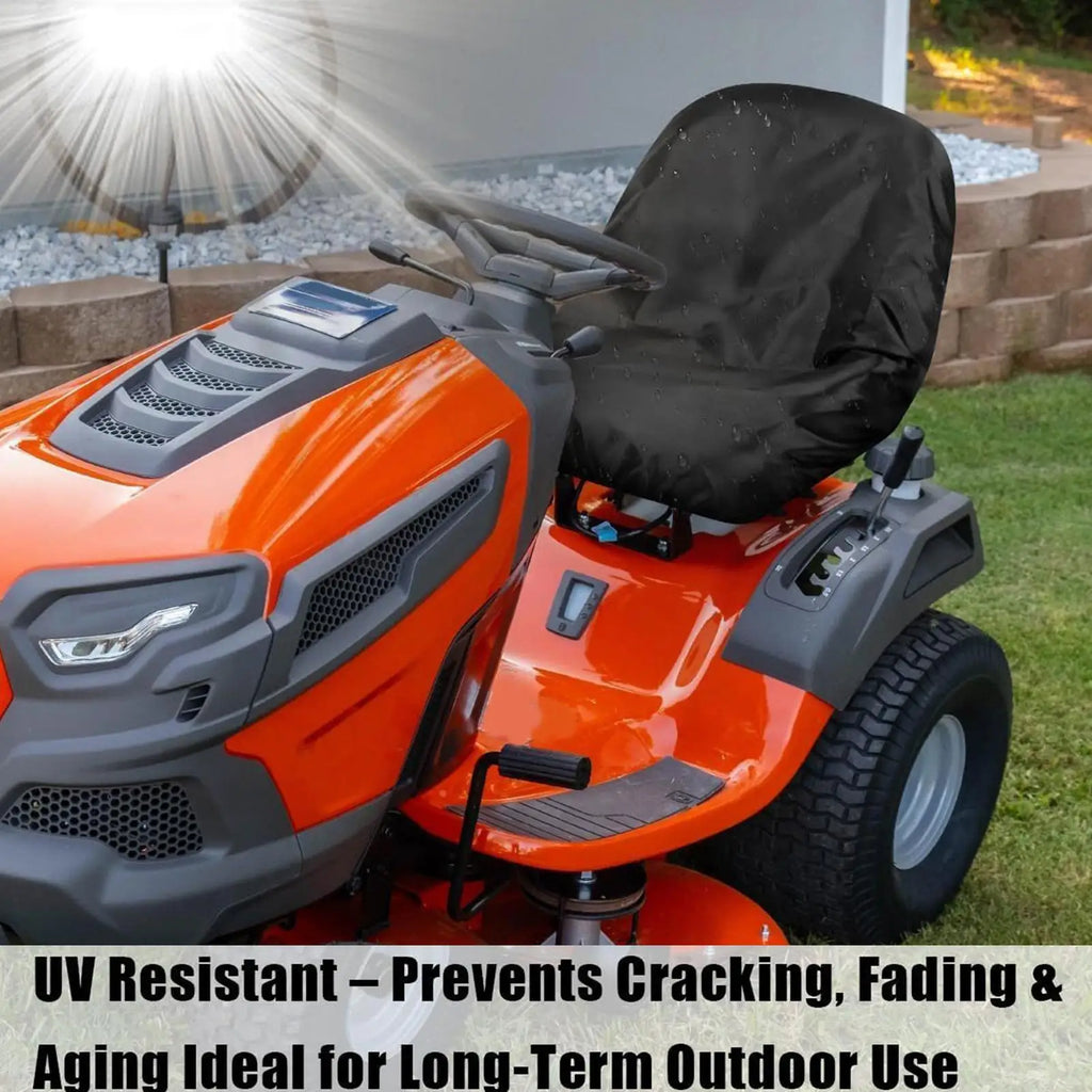 Lawn Mower Seat Cover Rainproof Riding Lawn Mower Seat Covering Full Coverage Tractor Part Outdoor Protection for Yard Garden Oasis Select