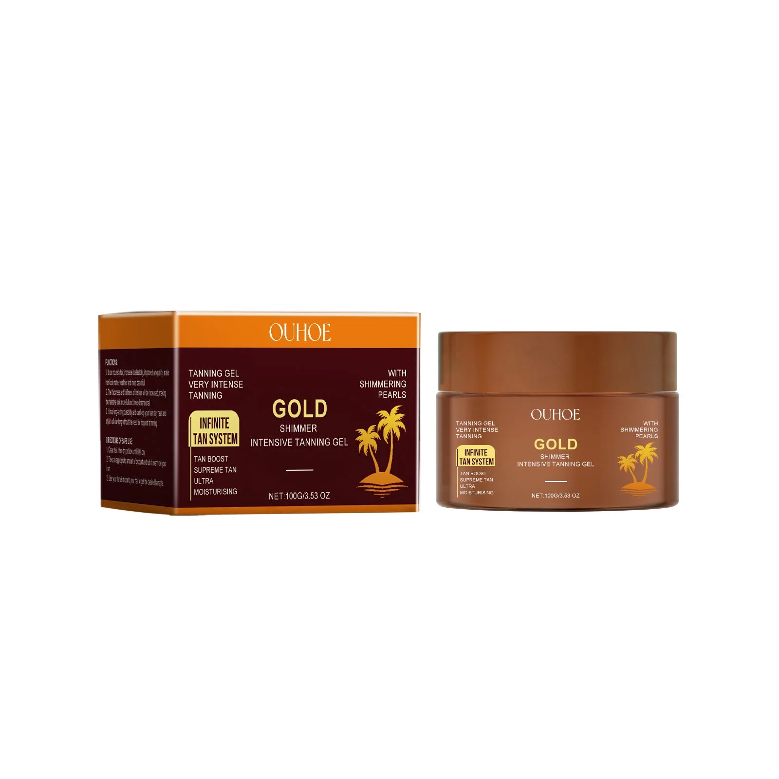 100G Intensive Tanning Lotion Enhance Golden Shimmer Sunless Gentle Tanning Moisturizing Prevent Dryness Nourishing Tanning Gel Oasis Select 100g United States