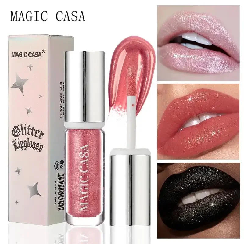 Diamond Pearlescent Shimmer Lip Gloss – Long-Lasting & Waterproof