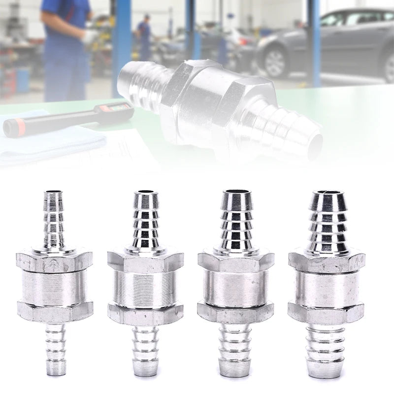One Way 6/8/10/12mm 4 Size Aluminium Alloy Fuel Non Return Check Valve One Way Fit Carburettor Oasis Select