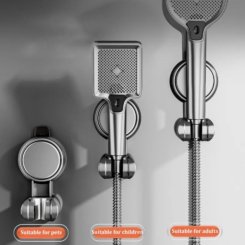 Punch-free Suction Cup Shower Bracket Fixing Artifact Removable and Adjustable Bathroom Shower Rack Shower Head Accessories Oasis Select