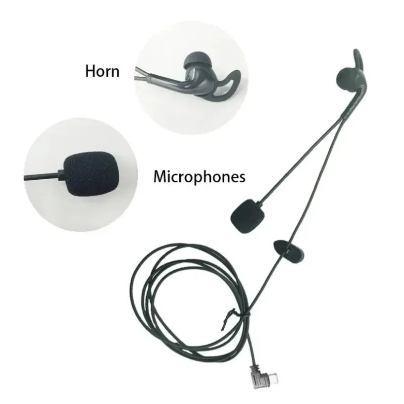 For EJEAS V4 Plus/V6PRO+ Motorcycle Helmet Bluetooth Intercom Type-C Interface In-Ear Headphones Optional left and right ears Oasis Select