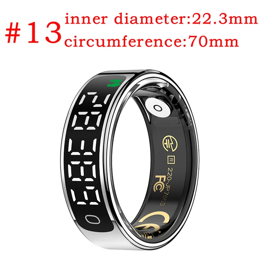 2026 Smart Ring With Display Screen Touch Screen Heart Rate Sleep Gesture Control Remote Photo Capture Sports Blue Tooth Ring Oasis Select SV 13