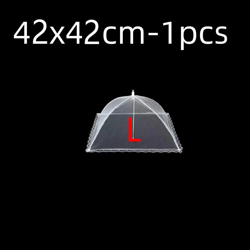 Collapsible Mesh Food Covers Protective Anti-Flying Pop Up Fine Fly Net White Household Food Tent for Outdoors Parties BBQ Oasis Select 17inch 42x42cm