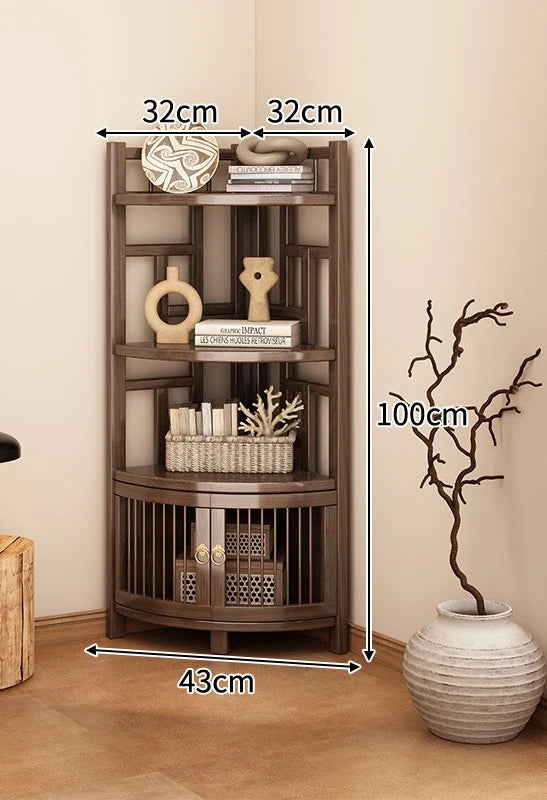Corner rack Multi-layer triangular storage shelf Living room floor-to-wall cabinet Kitchen corner tripod Oasis Select 4 layer-2