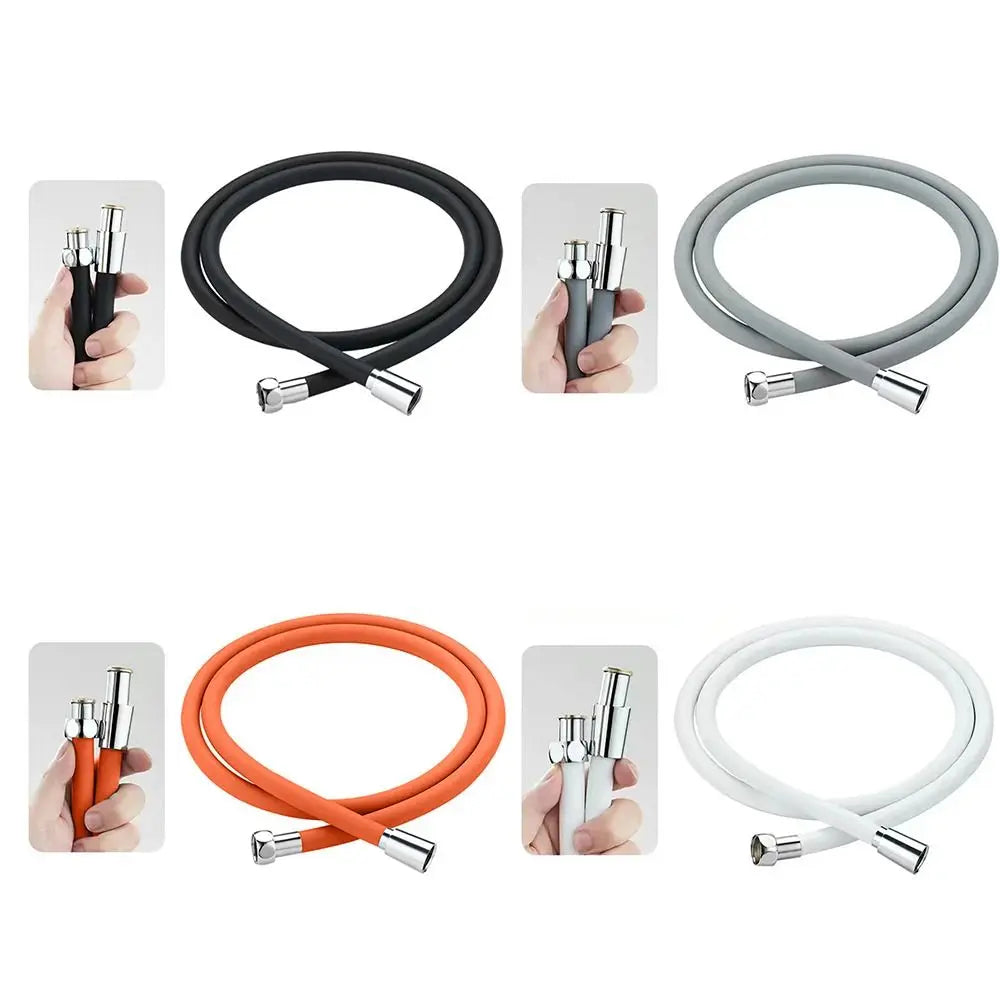 1.5/2M Silicone Flexible Shower Hose Anti-Winding Soft With Skin Touch Extension High Pressure Pipe Explosion Proof Oasis Select