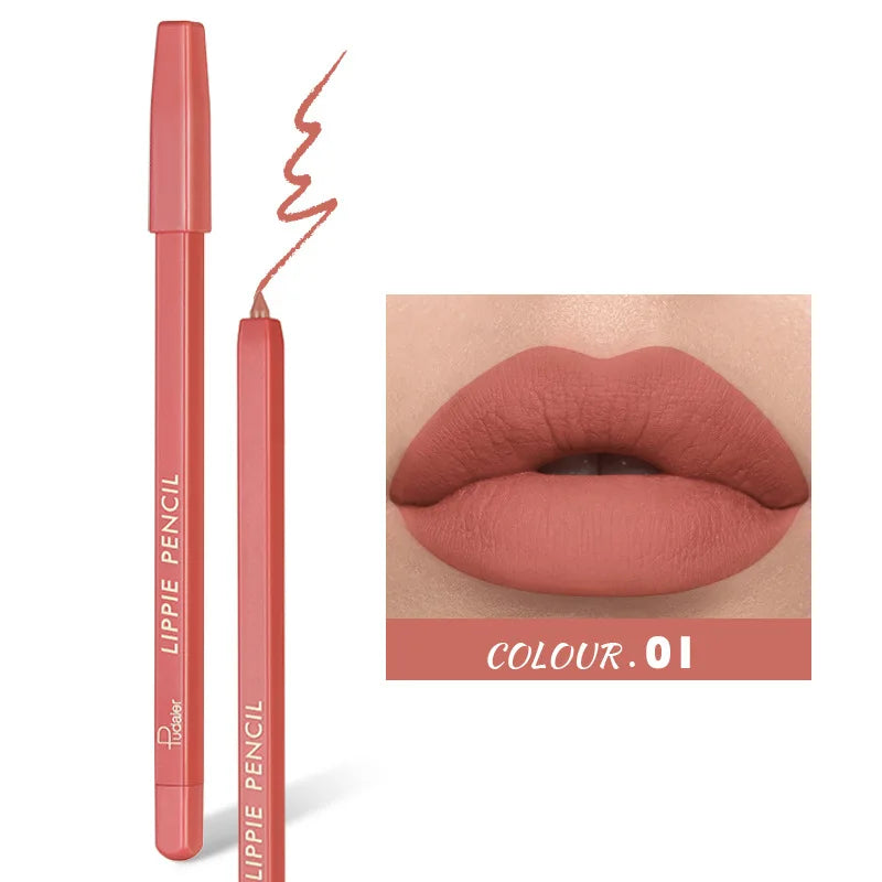 Velvet Matte Lip Liner – 12 Shades, Waterproof & Long Lasting
