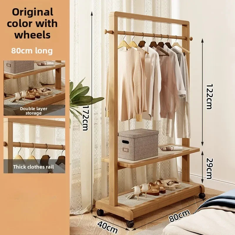 Multi-functional Coat rack Floor-to-ceiling hanger Bedroom home hanger Indoor room clothes drying rack removable Oasis Select Primary color-80-A