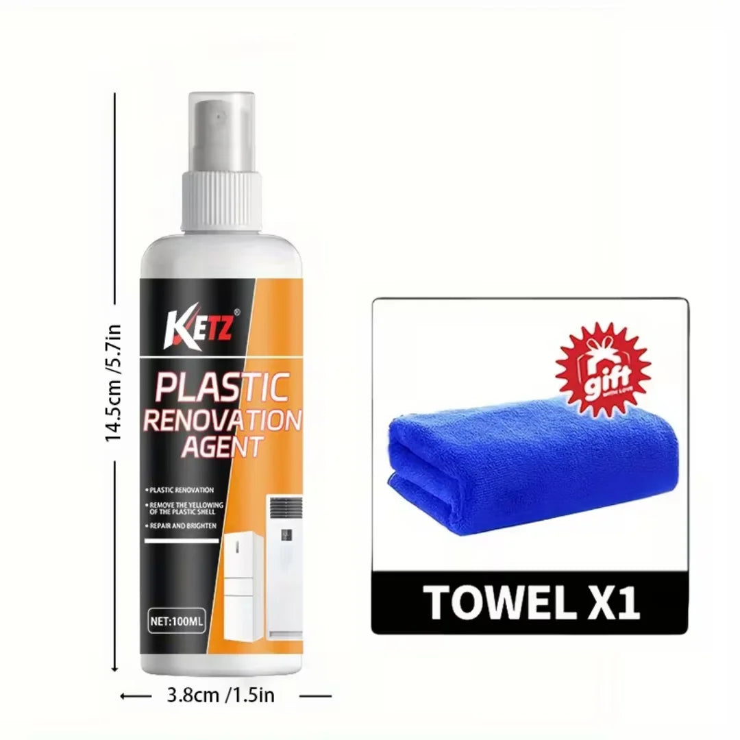 100ml Plastic Renovation Agent - Yellowing Remover & Brightener for Household Appliances, Air Conditioners & Plastic Surfaces Oasis Select 100ml 1