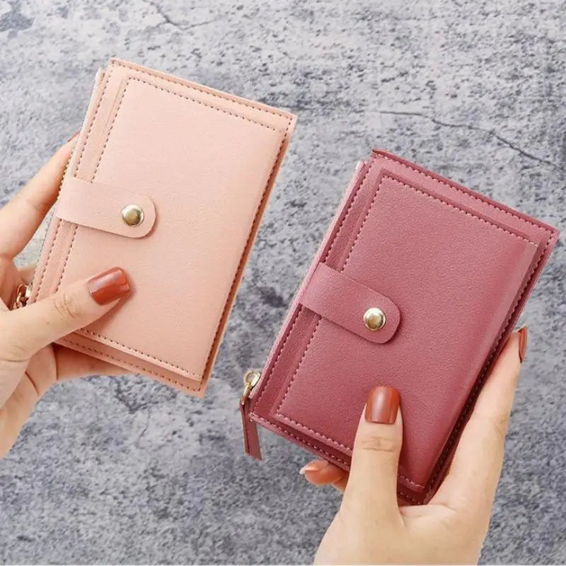 Women's Slim PU Leather Card Holder Wallet | Mini Zipper Purse Card Holder Wallet Oasis Select