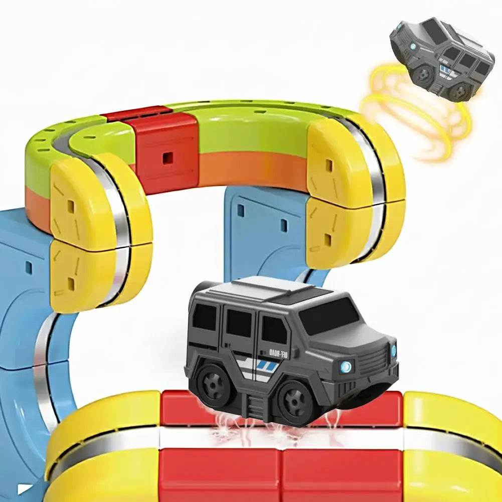 Electric Magnetic Car Anti-Gravity For Magnetic Building Block Tracks Interactive Children Toy Train Railway Track Toys For Chil Oasis Select A