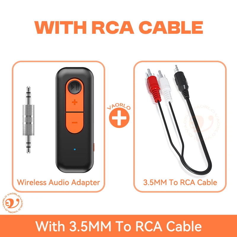 Bluetooth 5.4 Car Kit AUX Audio Adapter 2 IN 1 Receiver Transmitter Wireless HiFi Stereo Music 3.5MM With Mic Call For Speaker Oasis Select With RCA Cable