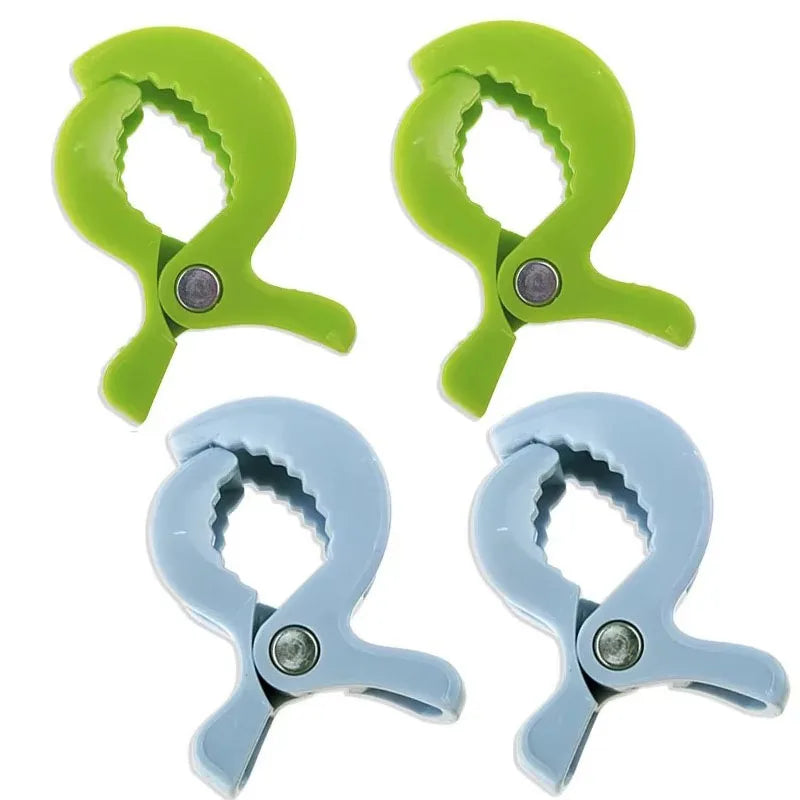 4 Baby Stroller Clamp Alligator Clip Pram Peg Portable Hook Car Seat