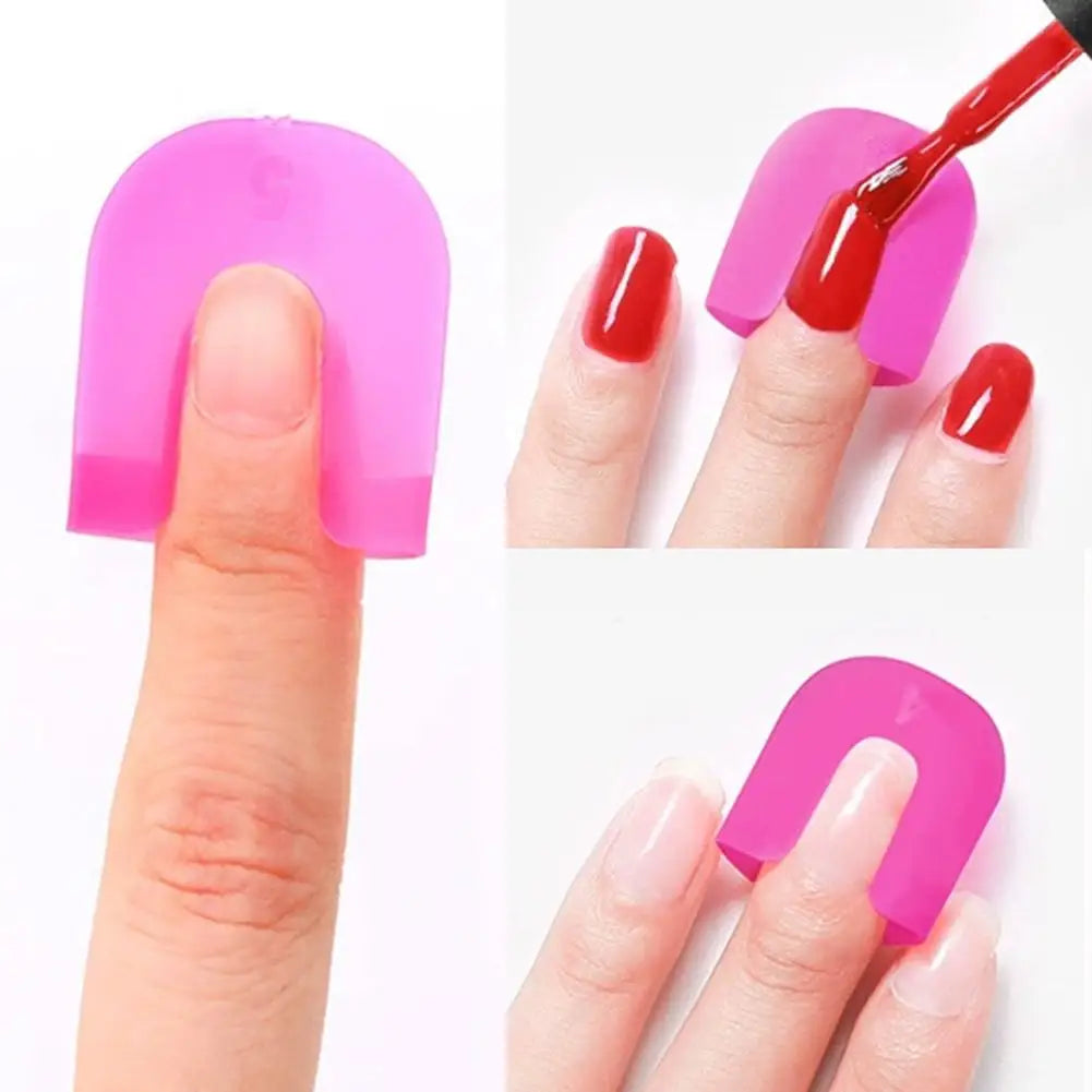 26-Piece Nail Polish Protector Set – Spill-Proof Manicure Stencils Nail Art Stencils Oasis Select