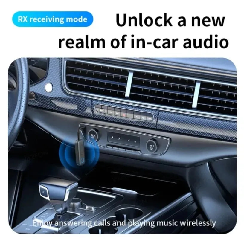 Upgrade Bluetooth 5.4 Audio Transmitter Receiver Wireless 3.5MM AUX Hifi Stereo Music Adapter with Mic For Car TV PC Headphone Oasis Select