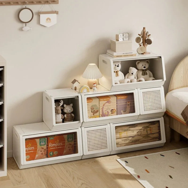 Oblique storage cabinet Children's toy storage rack Living room rack Bedroom finishing locker Multi-layer combination cabinet Oasis Select