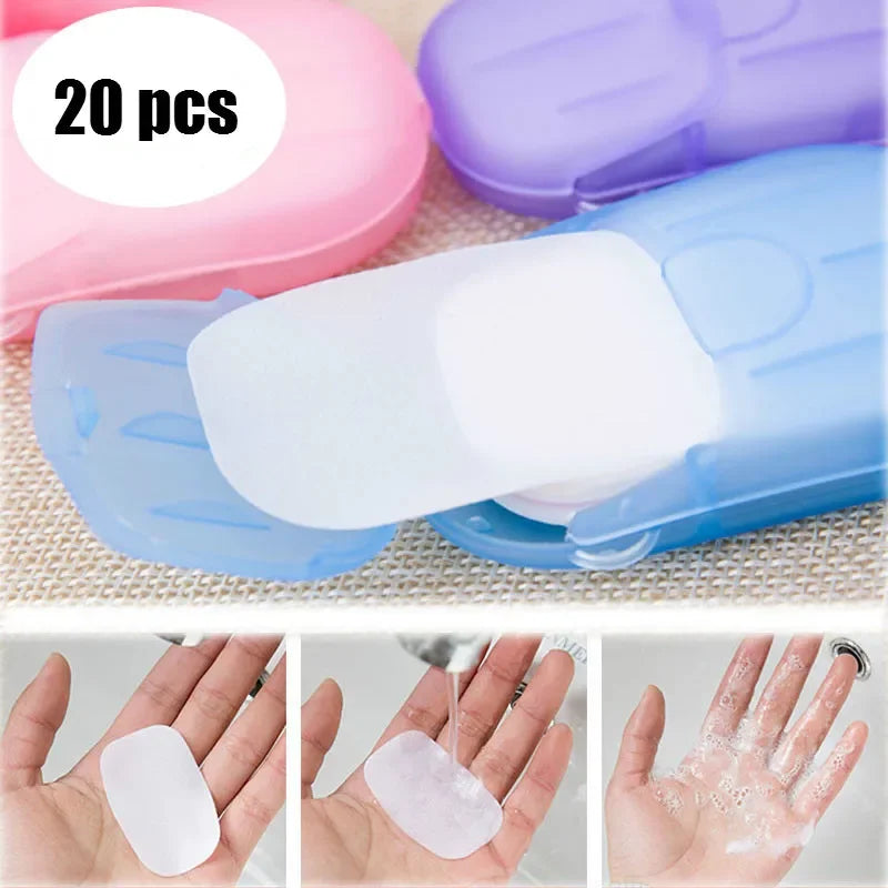 20PCS Portable Soap Paper Disposable Soap Paper Flakes Washing Cleaning Hand for Kitchen Toilet Outdoor Travel Camping Hiking Oasis Select