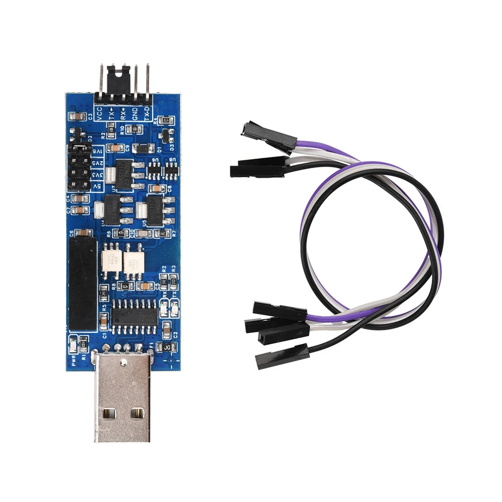 CH340 Opto-Isolated USB to TTL Serial Module 4-Level 5V/3.3V/2.5V/1.8V High Compatibility Stable Programming for Industrial Oasis Select USB to TTL