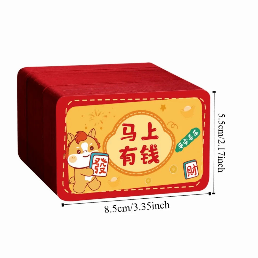 Cute 60Pcs Scratch-off Cards Cartoon Anniversary Vouchers Tickets 2025 New Year Activity Favors Surprise Lucky Cards Award Gifts Oasis Select
