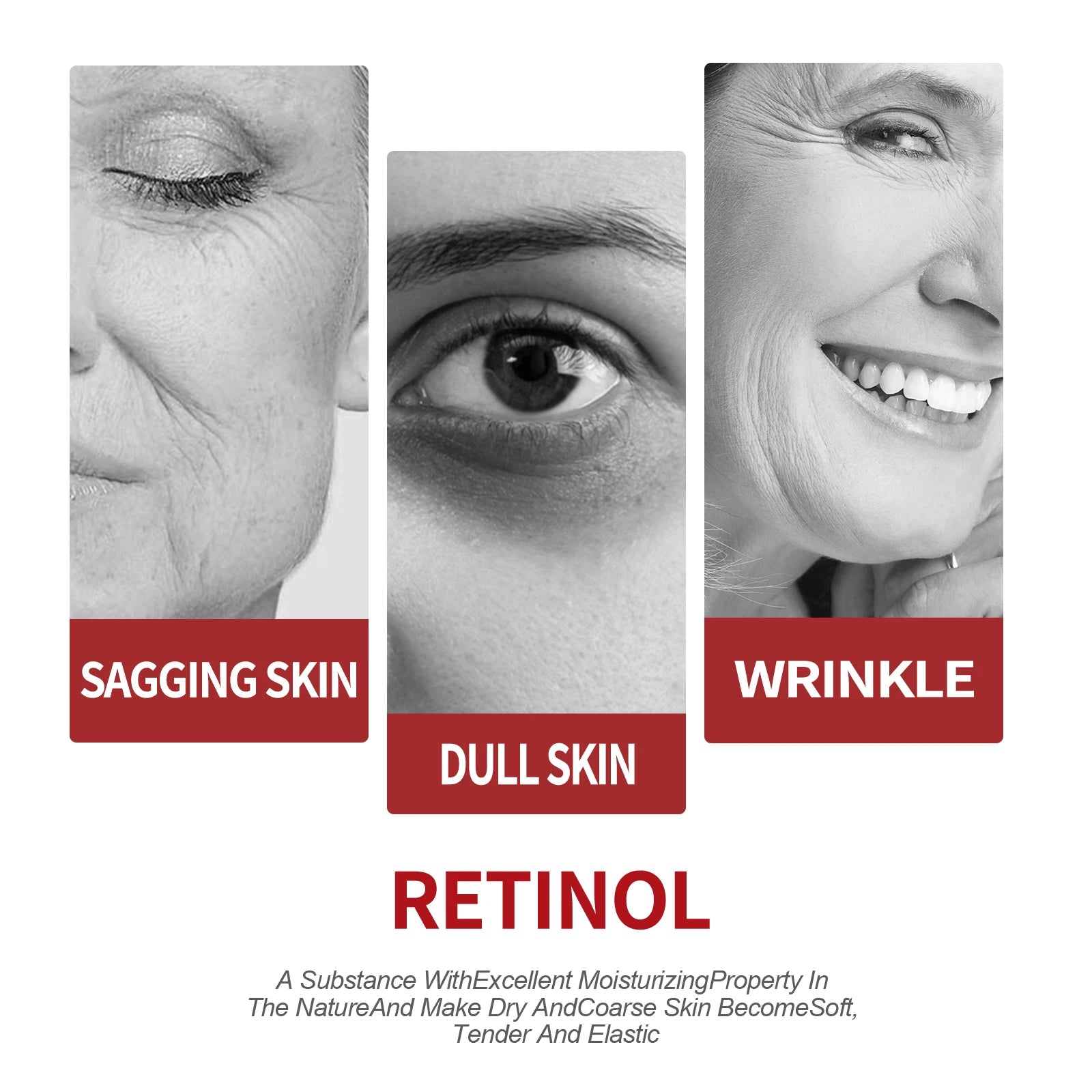 OUHOE Retinol Moisturizing Cream Anti-Wrinkle Fade Fine Lines Dark Circles Pore Tightening Moisturizing Anti-Aging Cream Oasis Select