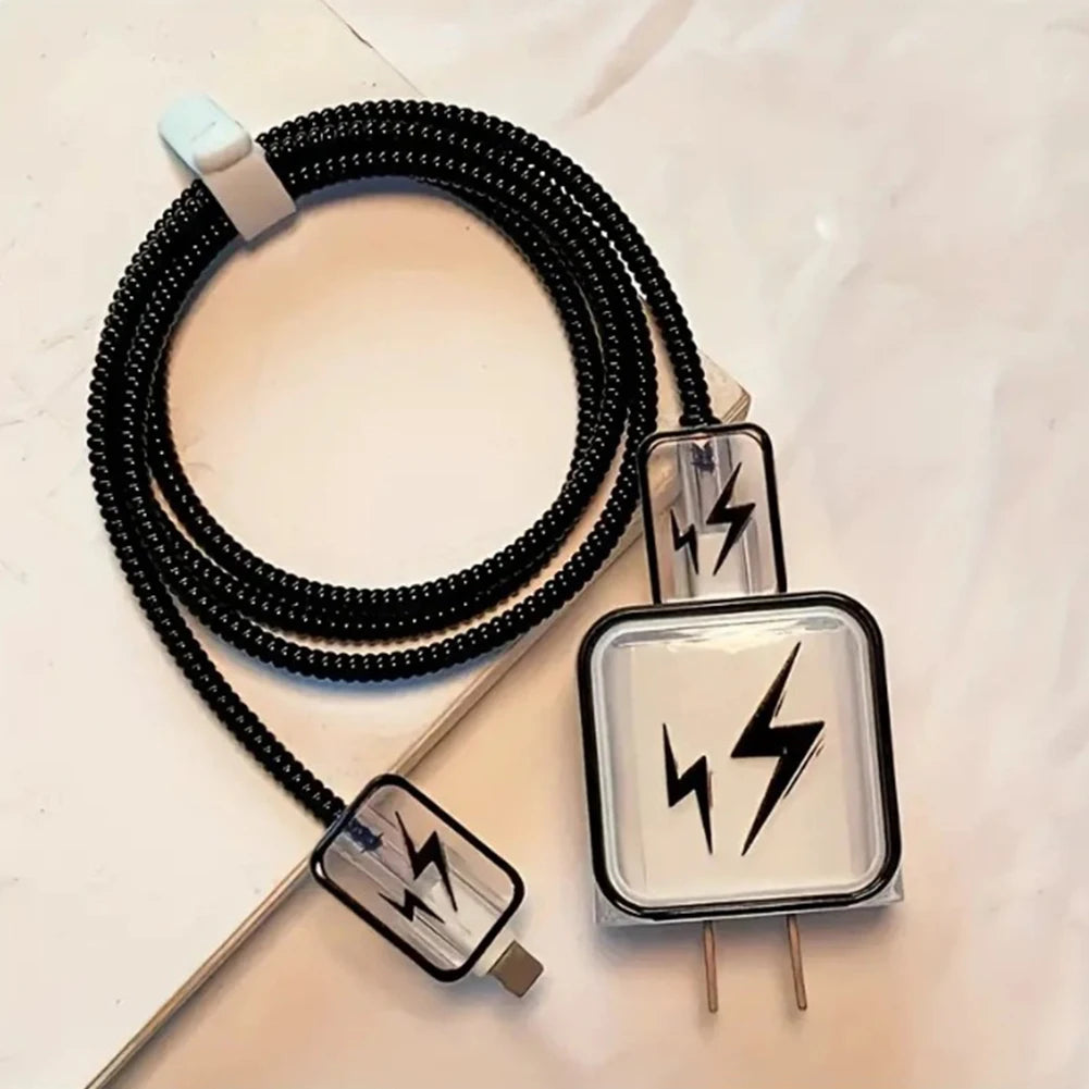 Emoji TPU Cable Protector for iPhone 15 14 13 | PD Fast Charge