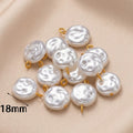 10Pcs Stainless Steel Pearl Pendant Charms Dangles Irregular Pear Pendant with Hoop for DIY Necklaces Earrings Jewelry Making Oasis Select 6
