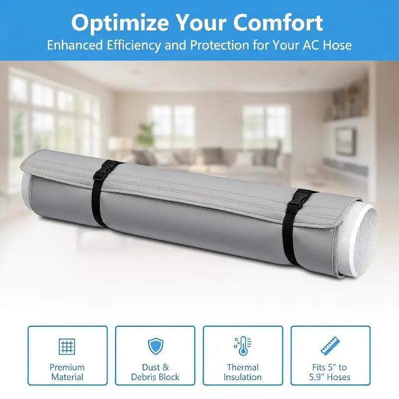 NEW Universal AC Hose Cover Exhaust Pipe Protector Waterproof Dustproof Heat Insulation Portable Oasis Select