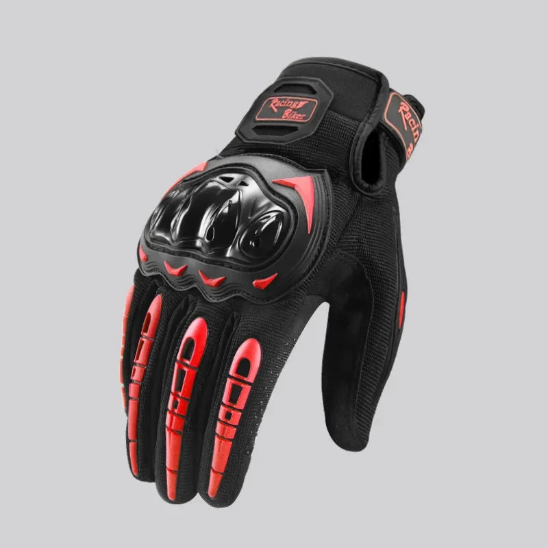 Motorcycle Gloves Guante Waterproof Touch Screen Full Finger Gloves Protective Anti-fall Guantes Moto Non-slip Riding Gloves Oasis Select Red M