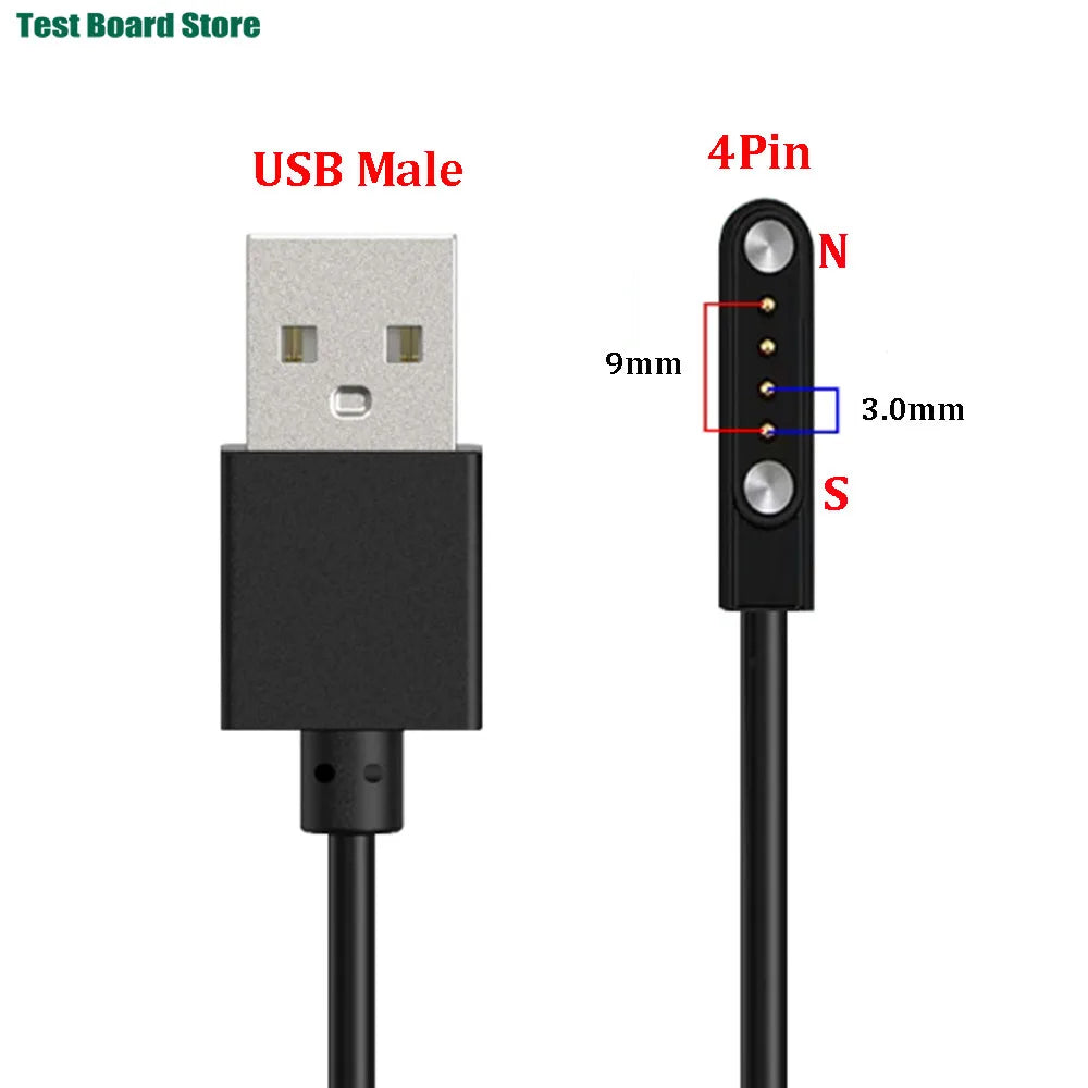 Smart Watch Magnetic USB Dock Charger 2pin 4pin Charging Cable Oasis Select 4Pin-9.0-15.5