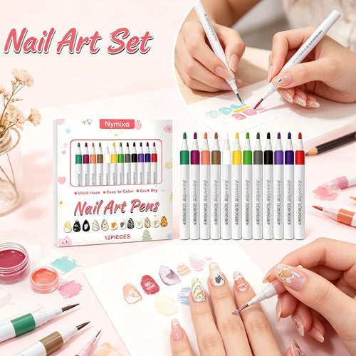 Multi Color Nail Art Pen Set DIY Manicure Tools Waterproof Ink Easy for Beginners Natural Acrylic Nails Professional Painting Oasis Select
