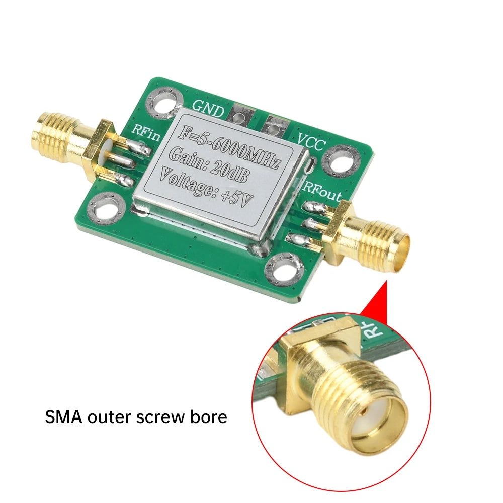 5-6000MHz (20dB) RF Module DC5V Ultra-Wideband Medium Power Amplifier Module With Shielded Enclosure Oasis Select