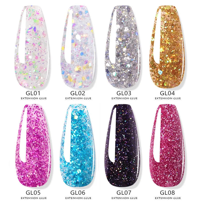 30ml/15ml Nail Extension Gel Nail Build Poly Nail Acrylic Gel UV LED Quick Extension of Crystal Model Painless Crystal Glue Oasis Select
