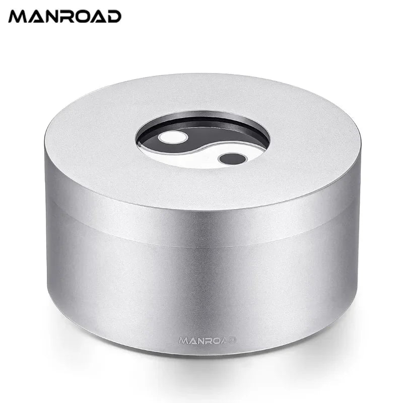 304 Stainless Steel Ashtray with Cover High-end Atmosphere Office Home Living Room Fully Sealed Anti-fly Ash Anti-odor Ashtray Oasis Select Frosted YB002