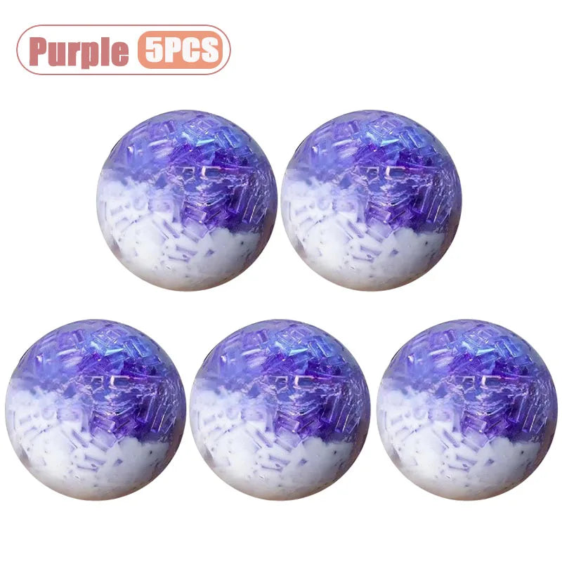 1-20PCS Crushed Ice Cream Soft Squishy Ball Stress Relief Handmade Decor Squeeze Decompression Fidget for Adult Oasis Select Purple-5PCS