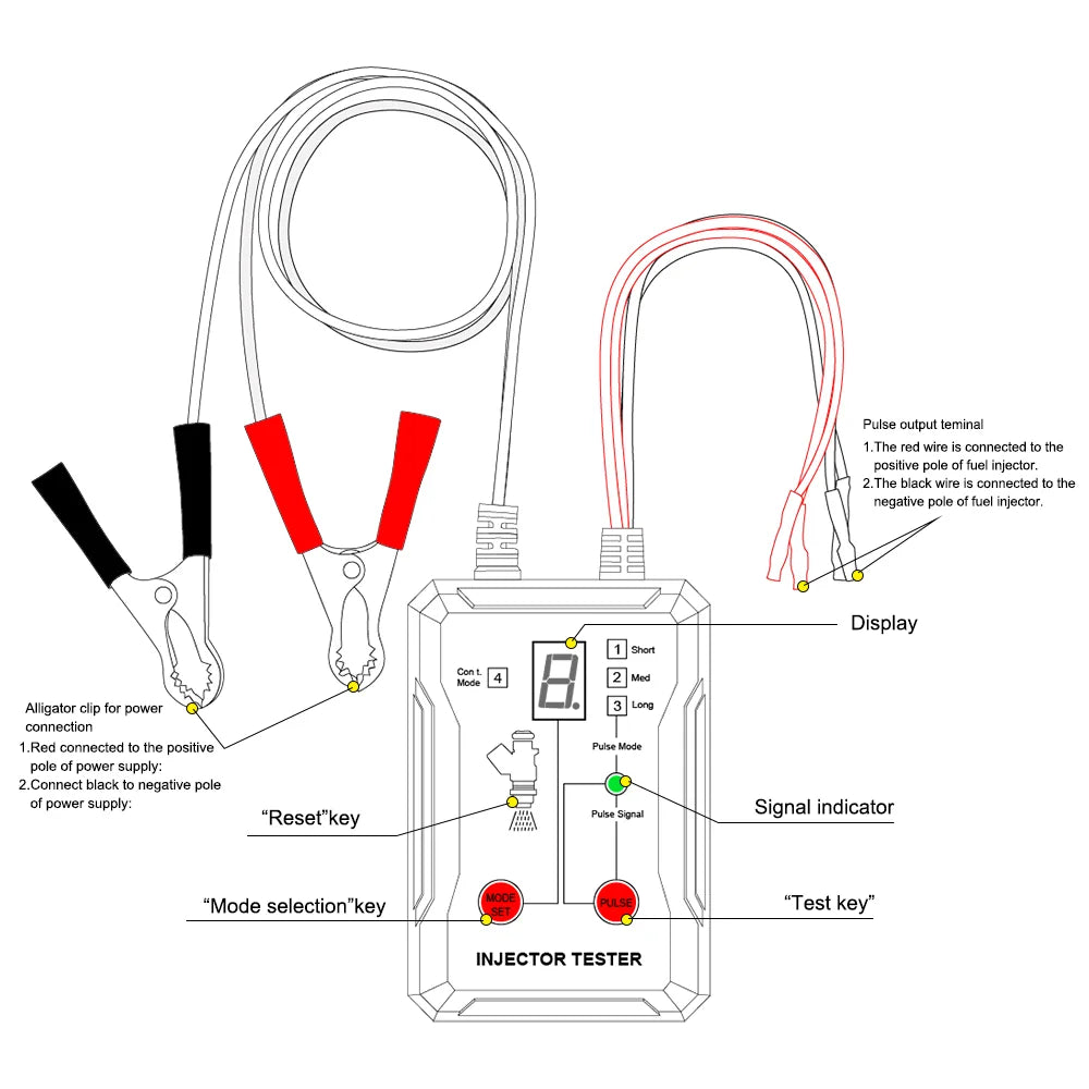 12V Fuel Injector Tester & DIY Cleaning Tool – Test 2 at Once Fuel Injector Tester Oasis Select