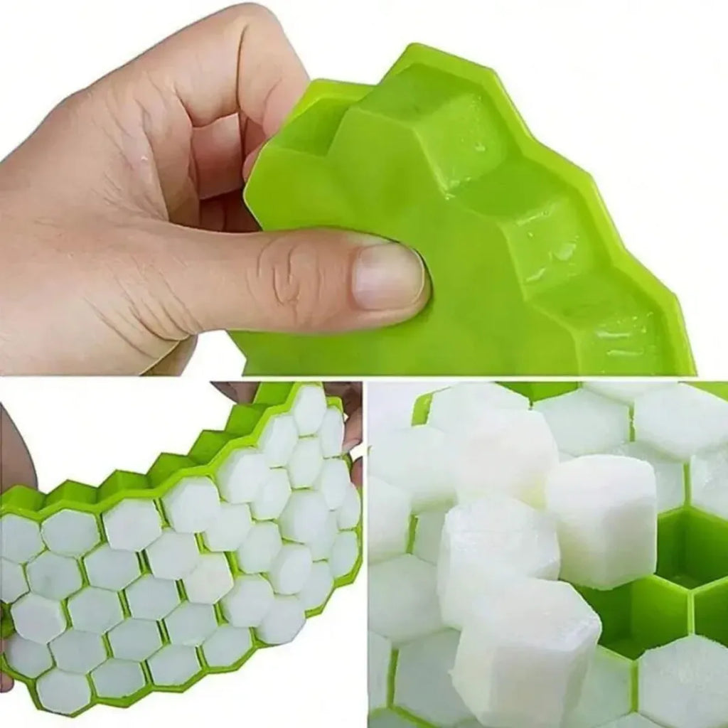 Honeycomb 37-Grid Ice Cube Tray, Silicone DIY Ice Mold (Lid Not Included) for Drinks, Cocktails & Kitchen Use Oasis Select
