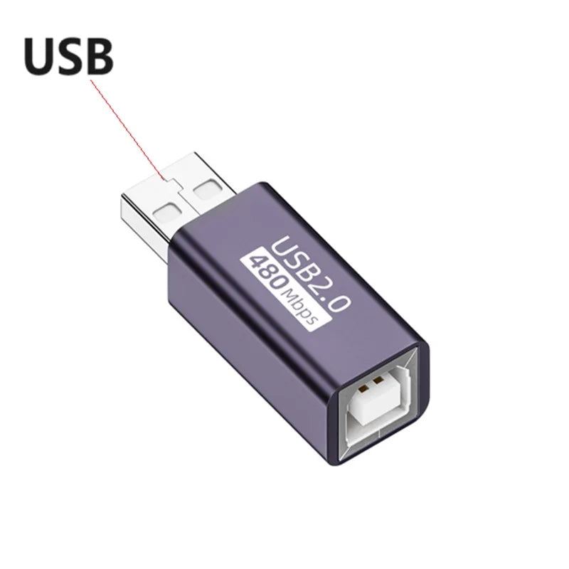 USB-A/Mini/Micro/Type-C to USB-B Female Adapter Connectors Mini Micro USB Type-c to Printer Female Scanner Adapter connector Oasis Select USB A Male