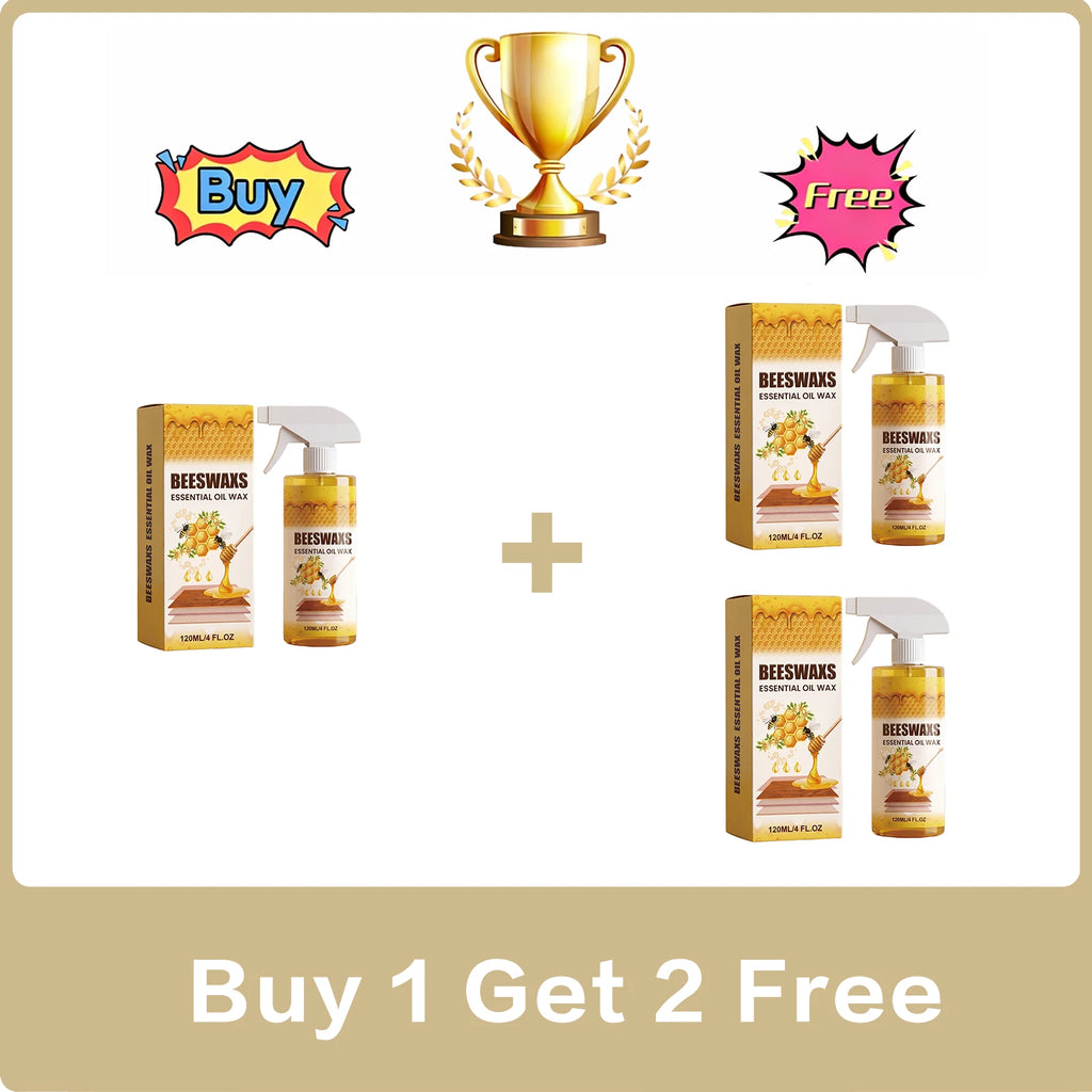 Beeswax Furniture Polish Spray – Wood Gloss & Care 120ml Wood Polish Spray Oasis Select Buy 1 Get 2 Free