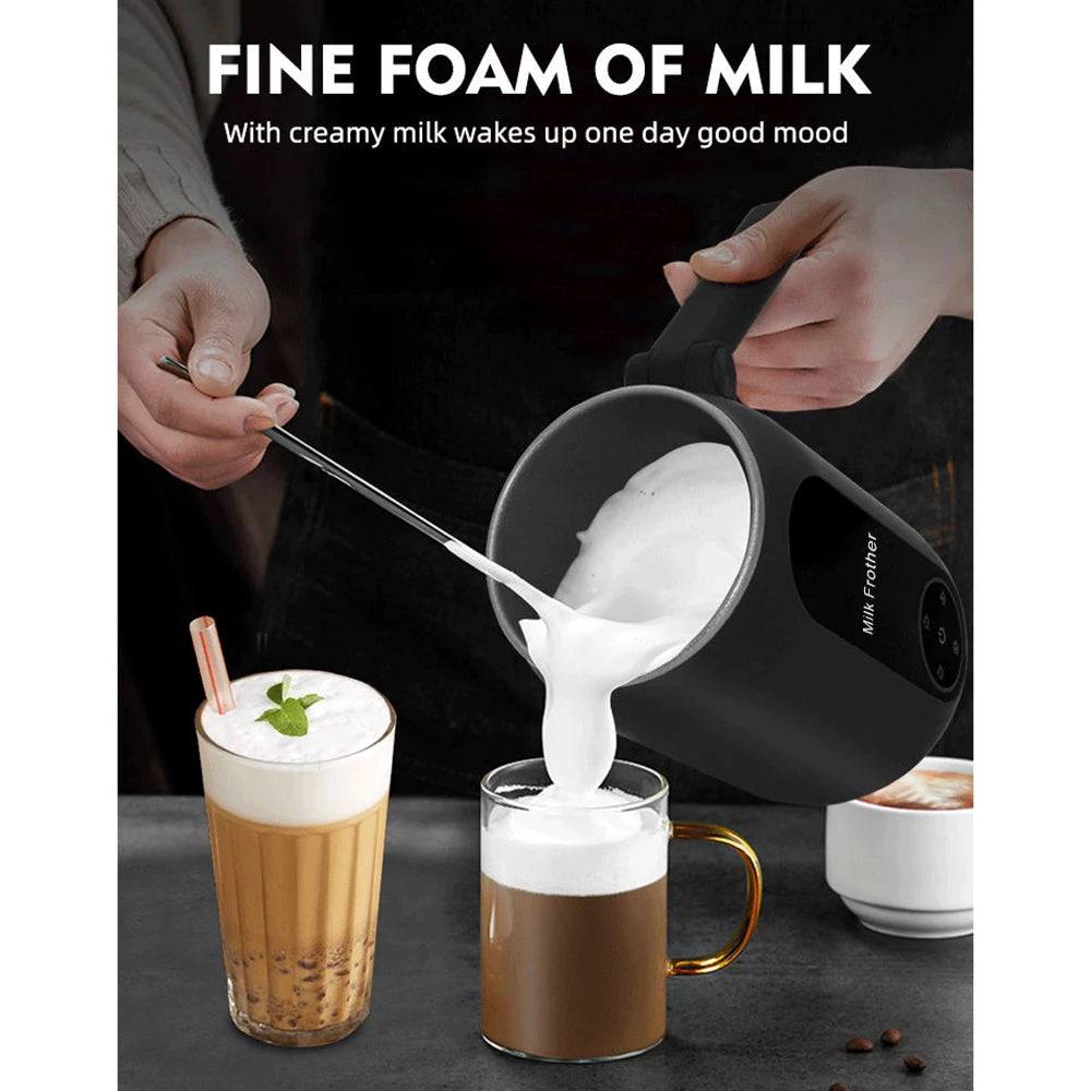 Electric Milk Frother Cooker for Frothing 4-in-1 Milk Steamer with Rotatable Handle Foam Maker for Coffee/Latte/Cappuccino Oasis Select