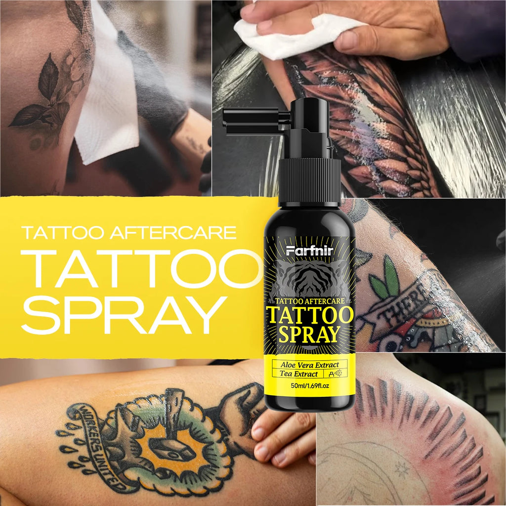 TATTOO SPRAY is suitable for pre- and post-tattoo care, helps maintain long-lasting color, and enhances color brightness. Oasis Select
