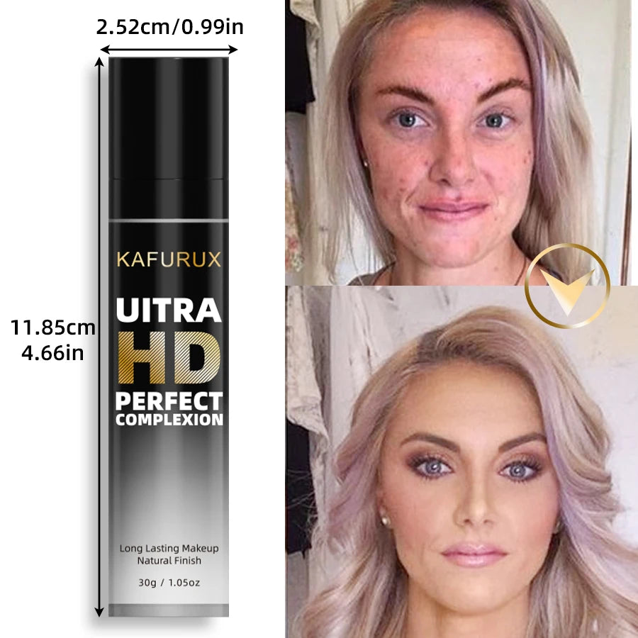KAFURUX 8-Shade Full Coverage Matte Liquid Foundation 30g