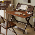 Foldable desk Small apartment Multifunctional household children's table Living room dining table solid wood study table Oasis Select Can lift up to 100