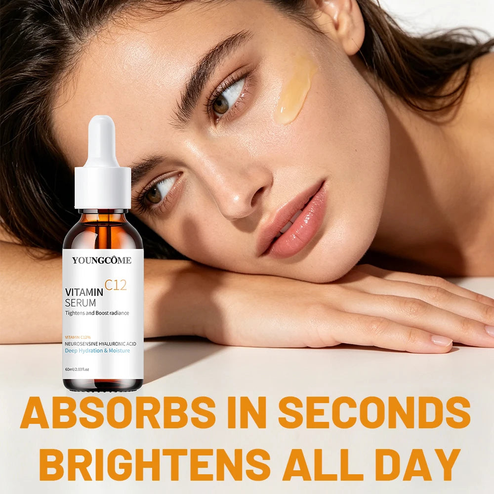 Vitamin C12 Antioxidant Face Serum - Lightweight Texture, Boost Skin Radiance, All Skin, Daily Hydrating Care Oasis Select