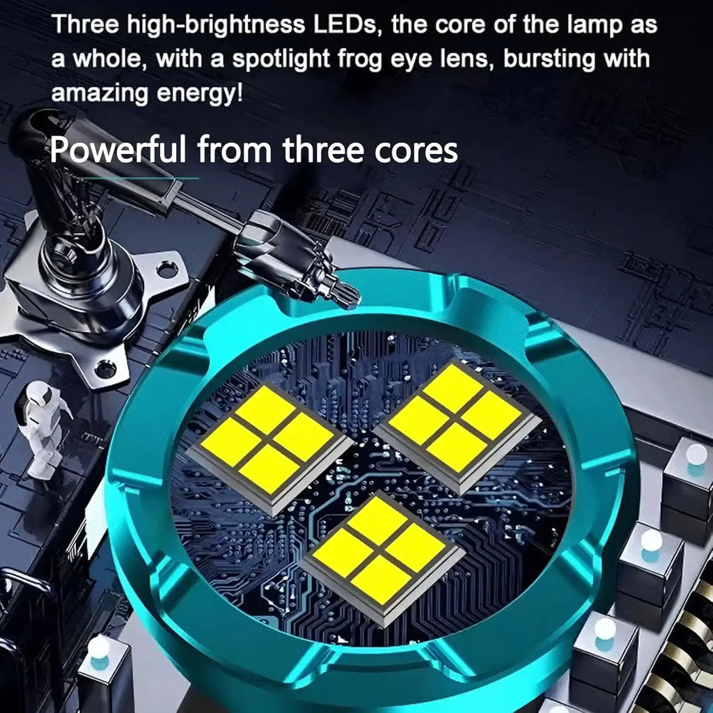 Mini 3-LED Keychain Flashlight | USB-C Rechargeable, Waterproof